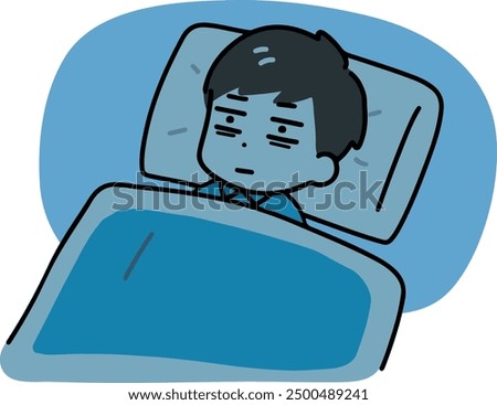 A man who can't sleep even though it's night