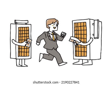A man who changes jobs from a low-salary company to a high-salary company Annual income difference due to educational disparity