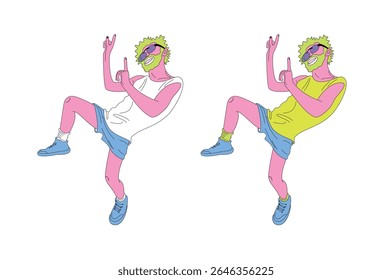 a man who dances and is happy because of good news
