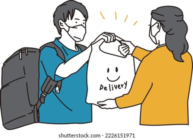 A man who delivers food by delivery