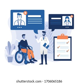 A man who get medical checkup recomendation from a doctor