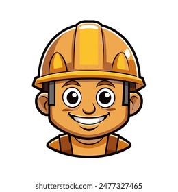 The man, who has a beard, is donning a hard hat and overalls