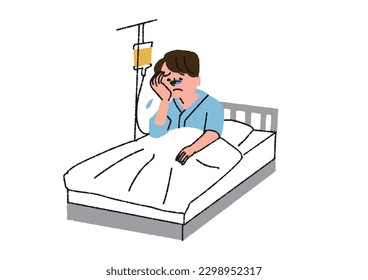  A man who has troubles in the hospital