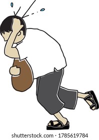 The man who hurries up because the evening falls