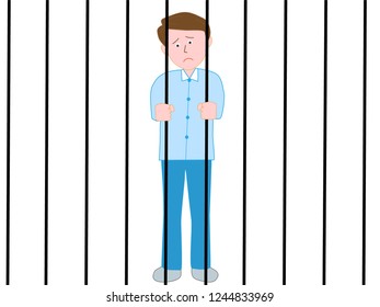 A man who is imprisoned and reflective.