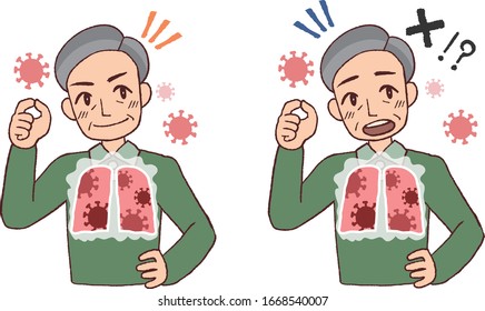 A man who is infected by the virus but thinks he is fine