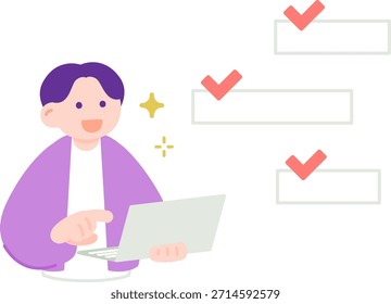 Um homem que mantém as coisas funcionando bem no trabalho