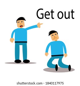 a man who kicked out another man