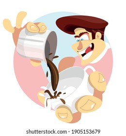 The man who makes coffee 
