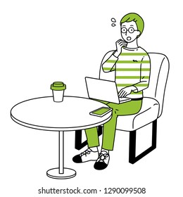 A man who operates a personal computer.