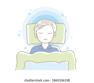 A man who sleeps comfortably