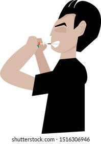 A man who is smoking