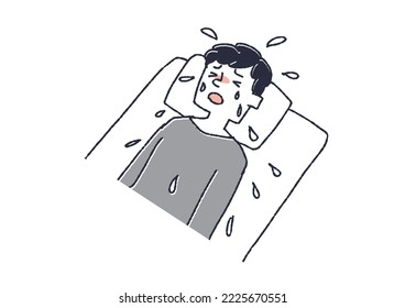 A man who sweats a lot in the night