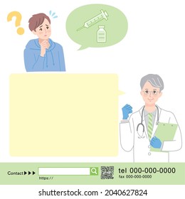 A man who talks to a doctor about vaccines and a doctor who tells a solution
