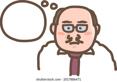 A man who thinks about something.