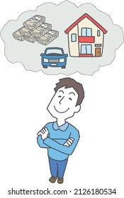 Ein Mann, der darüber nachdenkt, was er will
