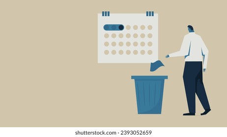 A man who throws away one thing every day. 