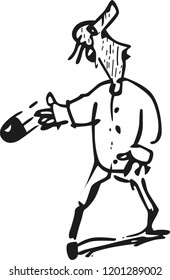 The man who throws the ball