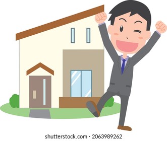 A man who is willing to jump to buy his own home