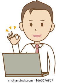 
A man who works well with a personal computer