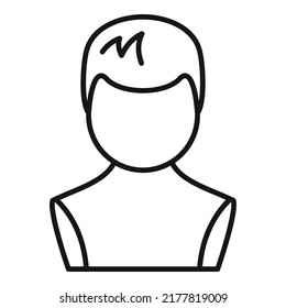 Man wig icon outline vector. Style hair. Head fashion