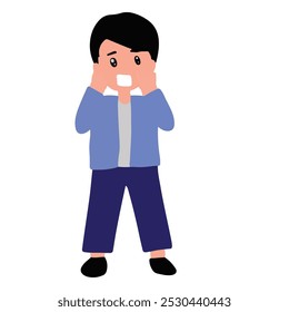 man wih jacket isolated on white background