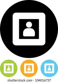 Man in window - Vector icon isolated