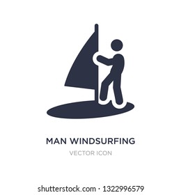 man windsurfing icon on white background. Simple element illustration from Sports concept. man windsurfing sign icon symbol design.