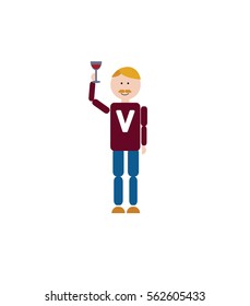 man with wine