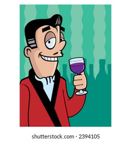 Man with wine glass