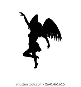 A man with wings in vector.