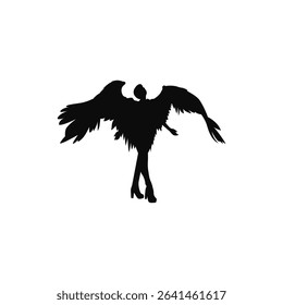 A man with wings in vector.