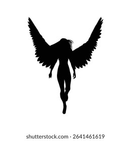 A man with wings in vector.