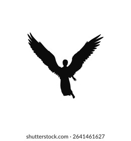 A man with wings in vector.