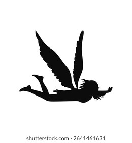 A man with wings in vector.
