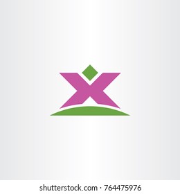 man winner letter x logo vector icon 