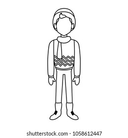 Man with winter clothes