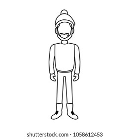 Man with winter clothes