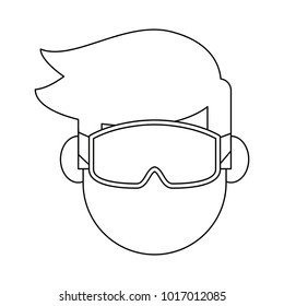 Man with winter googles