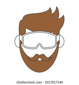Man with winter googles