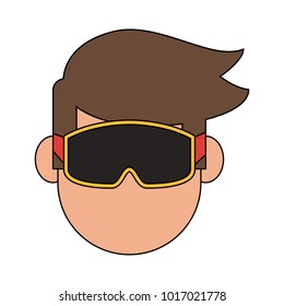 Man with winter googles