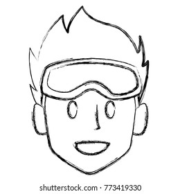 Man with winter googles