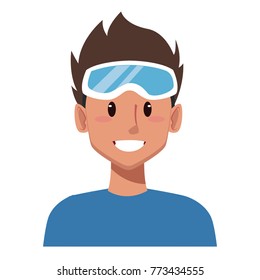 Man with winter googles