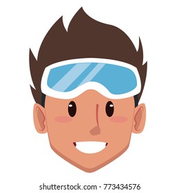 Man with winter googles