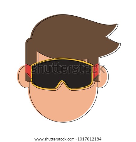 Man with winter googles