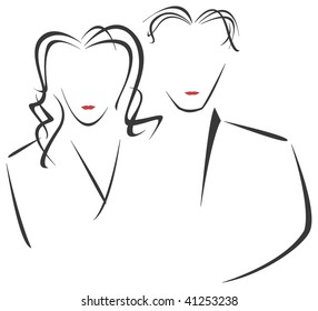 Man Woman Stock Vector (Royalty Free) 41253238 | Shutterstock
