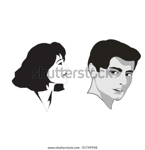 Man Woman Stock Vector (Royalty Free) 35749948