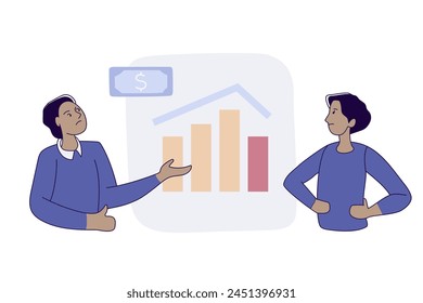 Man and Woman Analyzing Chart