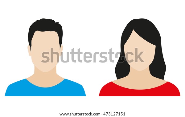 Profil D Avatar Homme Et Femme Icone Image Vectorielle De Stock Libre De Droits