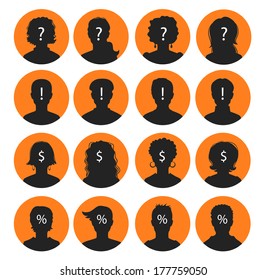 Man and woman avatars